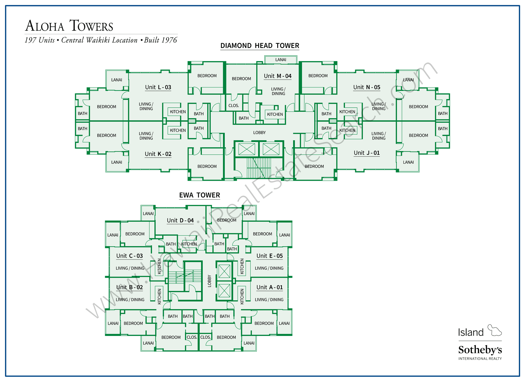 Aloha Towers Property Map 2018